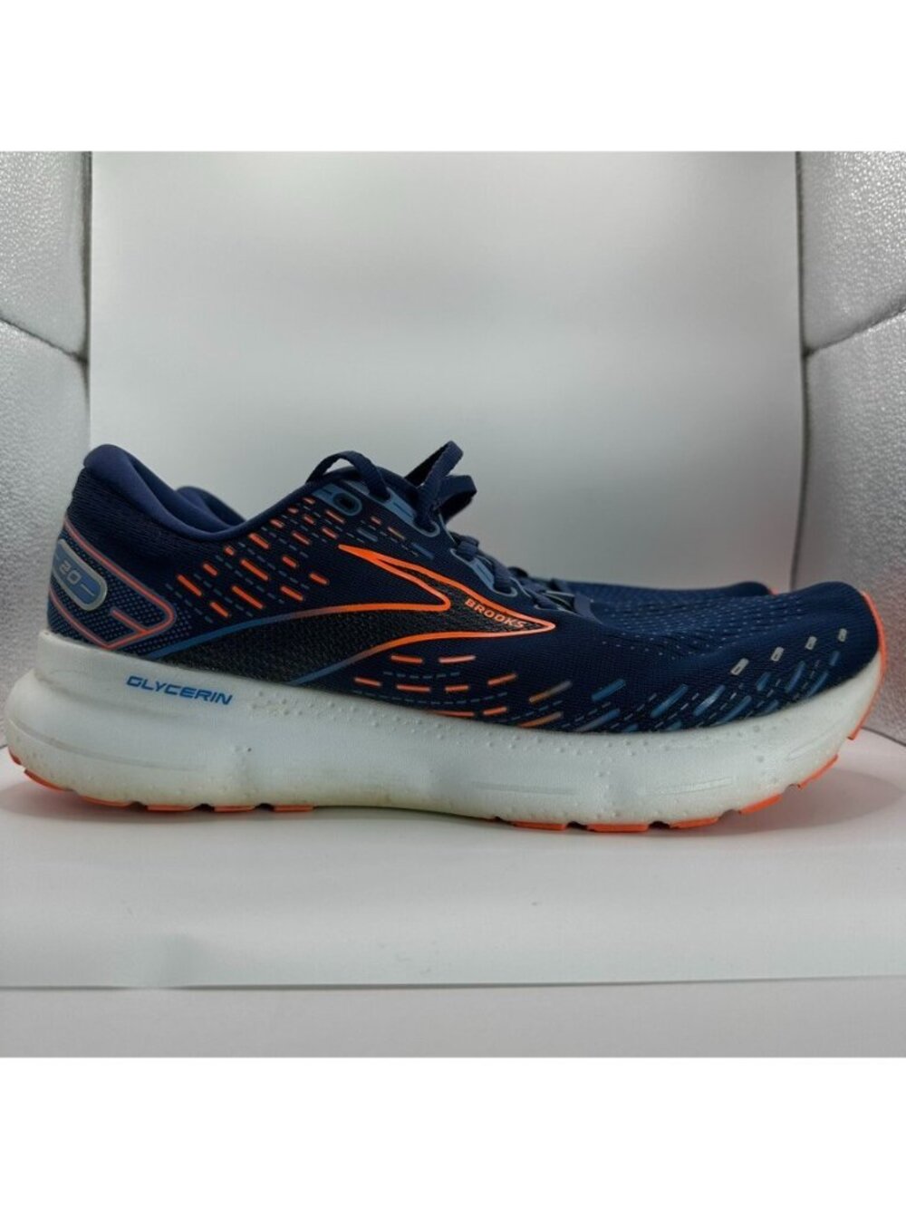 Brooks Glycerin 20 Shoes Mens Size 11.5 Blue Orange Running Trainer Cushioned